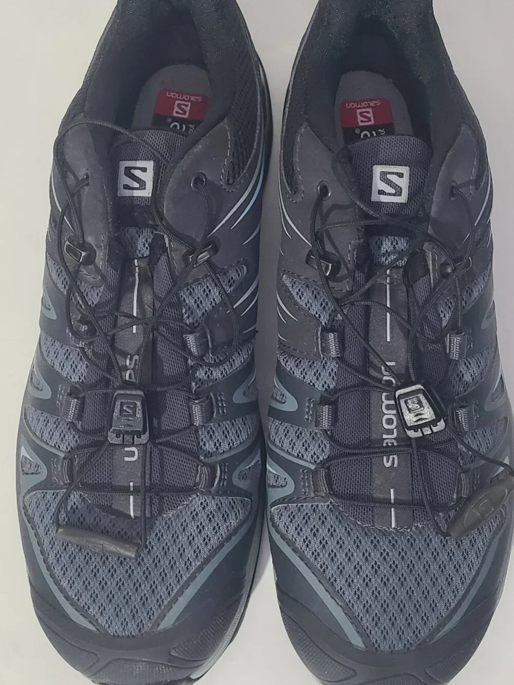 Salomon X Ultra 3 Gray/Black/Blue Hiking Trail Shoes Women's Size 8.5